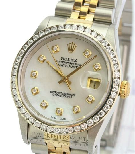 rolex datejust 2 with diamond bezel|36mm rolex datejust diamond bezel.